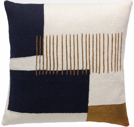 pillowslevelcream/navy/gold rayon Made to Order Level Made to Order cream/navy/gold rayon